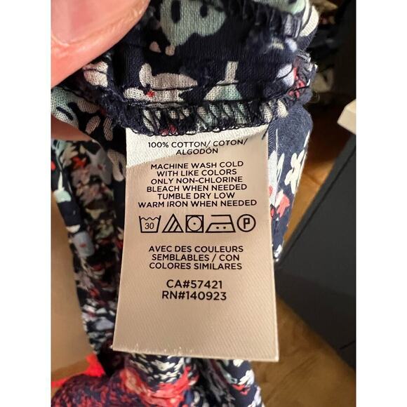 Loft 100% cotton patchwork floral boho lightweight cotton puff sleeve blouse - Picture 11 of 11